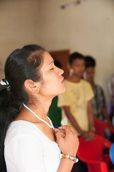 Nepali Girl Worshipping